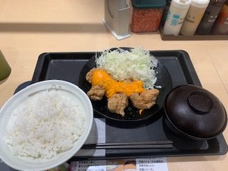 コチュマヨ唐揚げ定食