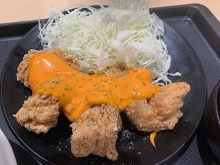 コチュマヨ唐揚げ定食